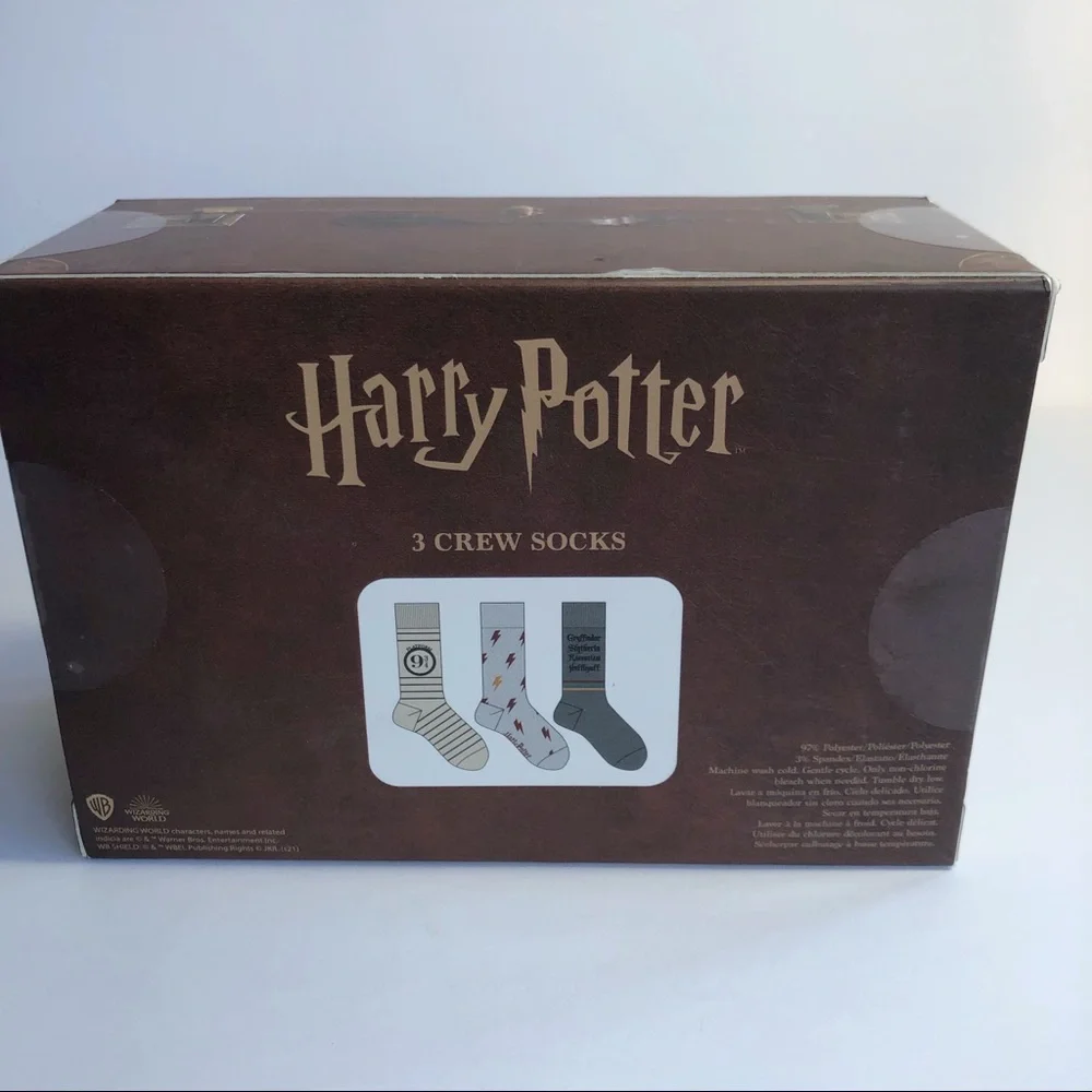 Harry Potter Wizarding World 3 Crew Socks Box Set
